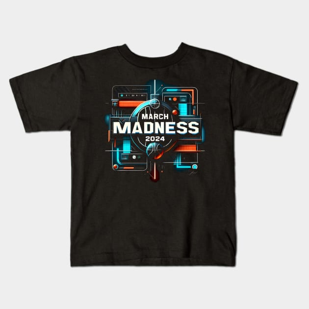 march madness basketball competition Kids T-Shirt by CreationArt8